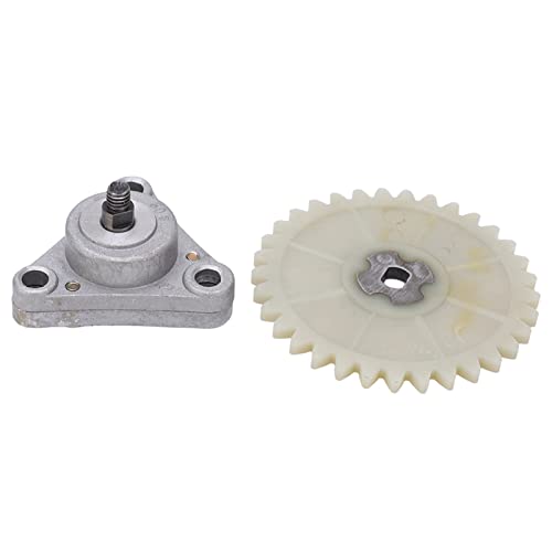 gy6 oil pump,zahnrad ölpumpe,Motorrad-Ölpumpenbaugruppe,Motorrad-Motorölpumpenbaugruppe mit Kettenrad,Silberlegierung,Metall,Universell für GY6 50 139QMB-Motor