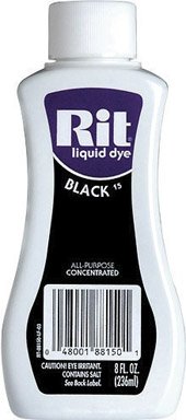 Image of Rit Dye 88150 All Purpose Liquid Dye, Black, 8 Fl Oz (Pack of 12)
