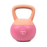 KAYMAN 4kg Soft Kettlebell for Home Gym – PVC Coated Weight – Floor Safe Flat Base – Ergonomic Non-Slip Handle – Strength Training, CrossFit, HIIT, Core Workout – Durable Fitness Equipment