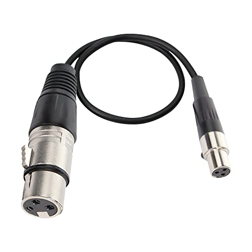 MEIRIYFA Mini XLR Microphone Cable, 3pin to 3pin for BMPCC 4K Camera, Video Assist 4K & 8K (1FT/0.3M)