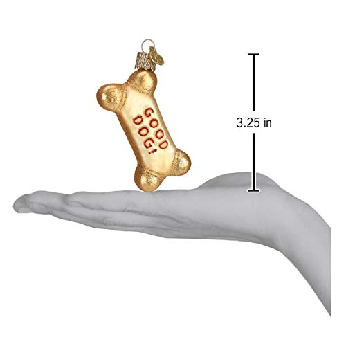 Old World Christmas Pet Accessories Glass Blown Ornaments for Christmas Tree Dog Biscuit, Brown, 2.750 - Image 4