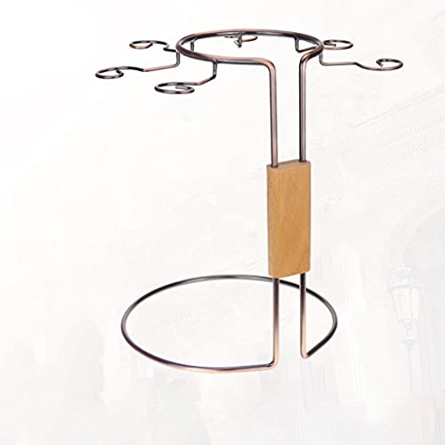 Soporte para botellas de vino de hierro forjado y metal miniatura 5