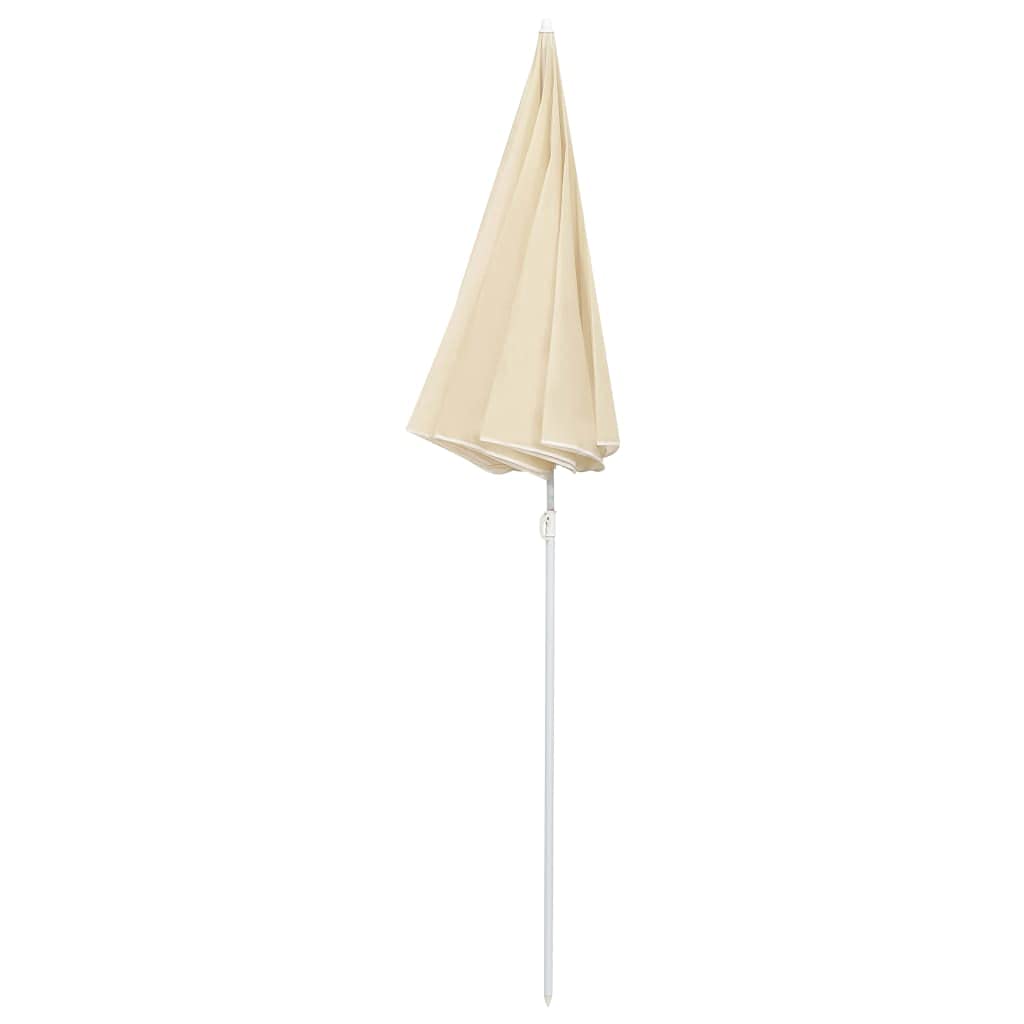 Outdoor Living Parasol ogrodowy ze stalowym słupkiem, piasek, 180 cm Dom i ogród