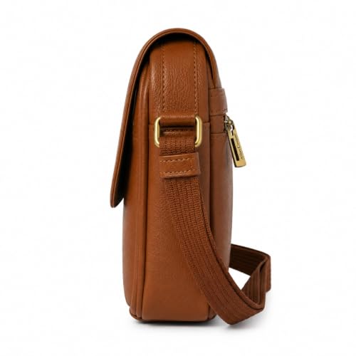 Image of Allen Cooper Premium Leather Sling Bag for Men | Crossbody Messenger Bag with Adjustable Shoulder Strap | Travel Organizer Shoulder Bag for Daily Use, Office & Outdoor Carry
