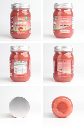 (12 OZ) Irish Sea Moss Gel Raw Vegan Strawberry Flavor 102 Vitamins and Minerals Wild Harvested Non-GMO Immune & Digestion Support - Thumbnail 6