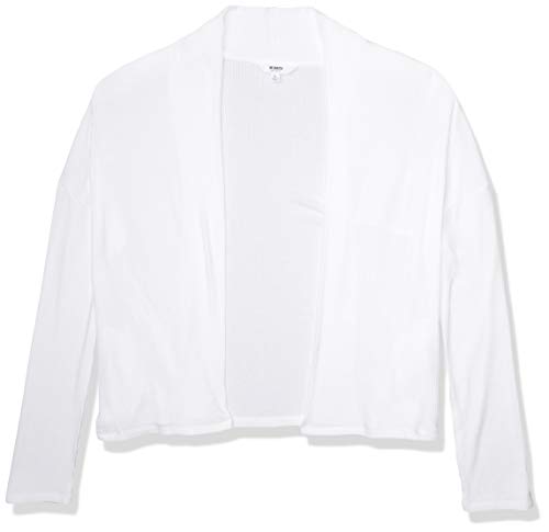 BB Dakota by Steve Madden Women s Soft Sides Brushed Rib Cardigan, Optic White, Small