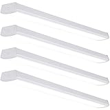 LEONLITE 40W 4ft LED Wraparound Garage Shop Light Flush Mount Ceiling Light, 100W Equiv. Ultra Bright 4000lm, Daylight 5000K for Laundry Rooms, Hallways, Offices, Workbenches, Pack of 4