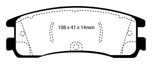 Image of EBC Brakes Redstuff 3000 Series Sport Brake Pad Set DP31122C to Fit BUICK,PONTIAC,CHEVROLET,OLDSMOBILE