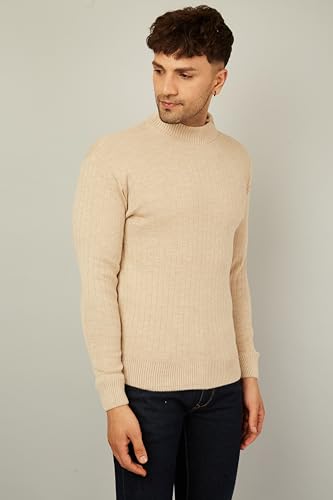 Image of Kvetoo Men High Neck Full Sleeve Winter Woolen Sweater