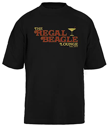 The Regal Beagle Lounge 1977 Unisex Svart Baggy T-Shirt Oversized Tee