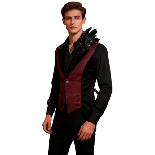 Chaleco medieval steampunk hombre frac gótico chaqueta sin mangas vintage