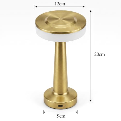 Image of Table Lamp /Table Lamp Study Room /Lamp Table /Led /Wireless Led Touch 3 Mode Metal /Bed Lamps Bedroom Side /Rechargeable Metal Touch /Warm Lighting (Slim White Lamp)