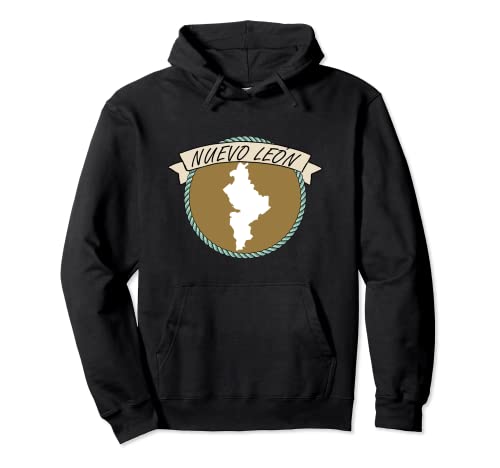 Camiseta de Mapa de Nuevo León México Patrimonio Mexicano Diseño Sudadera con Capucha