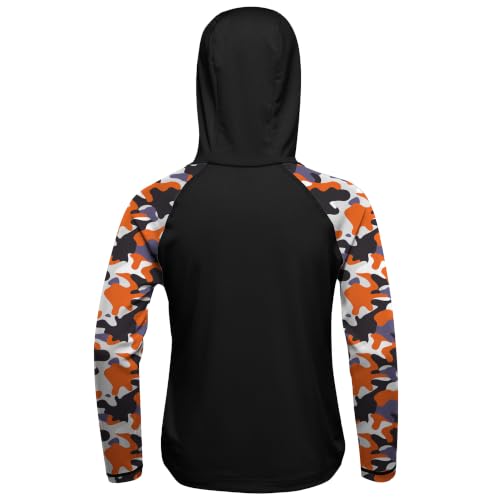 Image of Boys Rash Guard Swim Hoodie, Kids Long Sleeve Sun Fishing Shirts