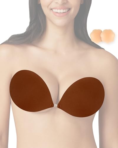 Image of Niidor Ultra Hold Waterproof Adhesive Bra - Invisible Backless Strapless Bra for Plunge Necklines & Open Back Dresses