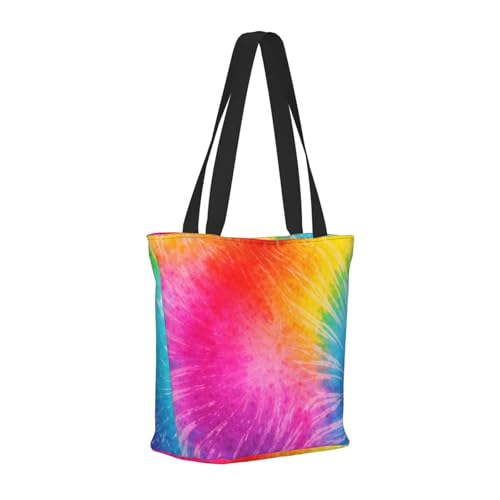 Bolso tote duradero para mujer con diseño tie dye miniatura 3