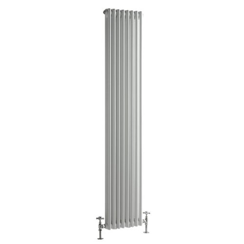 Milano Windsor White Cast Iron Style Vertical Double Column Radiator - 1800mm x 380mm
