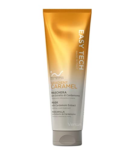 Versum Easy Tech Mask Gradient Caramel - Enriched with Abyssinia Oil and Rice Proteins, Revitalizing Color, Neutralizing Tones & Adding Hair Gloss, Mixable Shades for Bleached and Natural Hair - 280ml