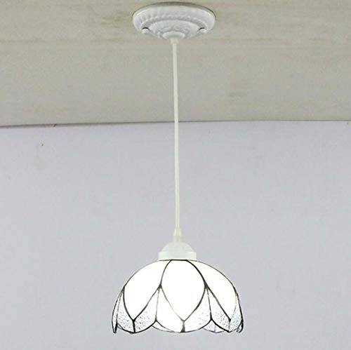 Lustre plafonnier en vitrail multicolore pour salle à manger