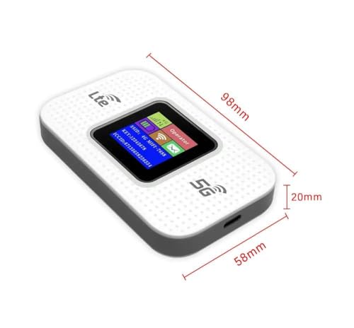 Image of 4G /5G LTE Wireless Dongle with All SIM Network Support with LCD Display | Plug & Play with up to 300Mbps WiFi Hotspot Router| 3000mAh Rechargeable Battery | Up to 10 Devices for Laptop,Tablet