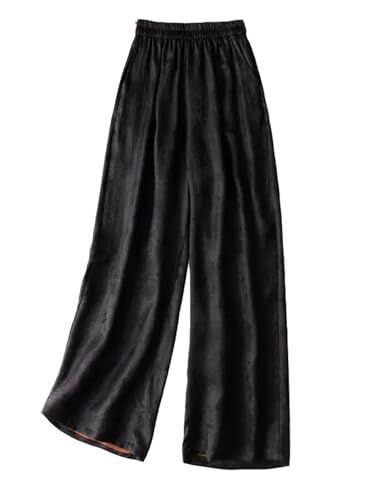 Pantalon jacquard en soie fluide : le confort d'une taille élastique