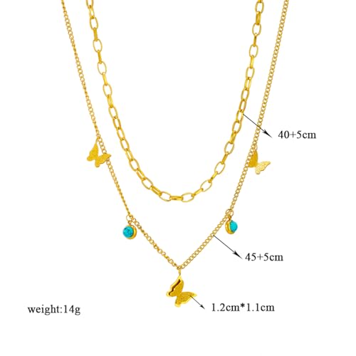 Collier synthétique papillon vert, le cadeau idéal pour femmes et filles
