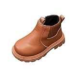 Girls Ankle Boots with Side Zipper Chunky Low Heel Short Booties Fashion Faux Leather Fall Winter Boot (1-8 Years)