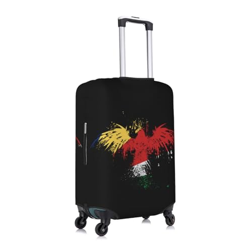 Seychelles Seychellese Eagle Flag Travel Luggage Cover Washable Suitcase Case Suitcase Protector Fit Luggage Cover X-Large3