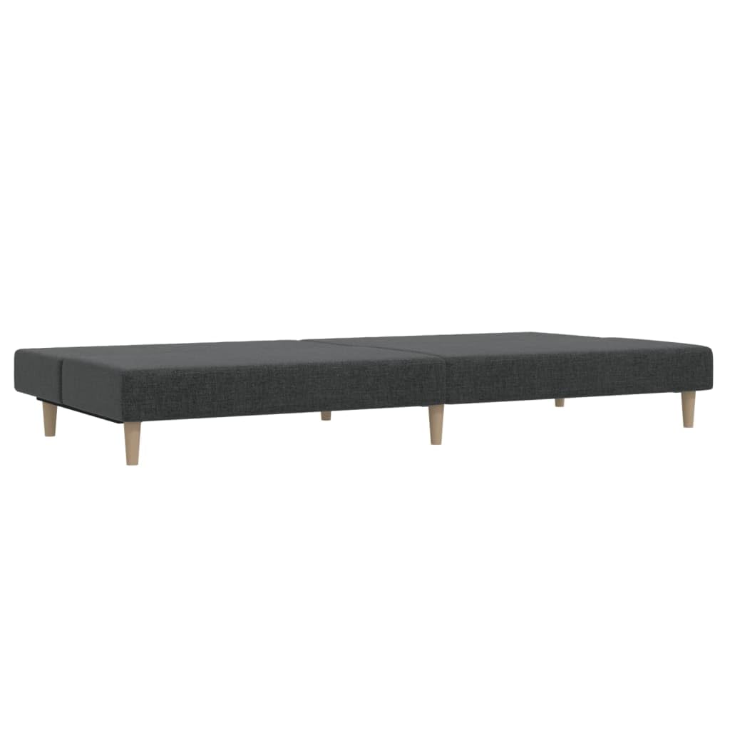 Divano letto a 2 posti, in tessuto grigio scuro, con funzione letto, estensibile come letto per gli ospiti, 200 x 100 cm, salvaspazio, per soggiorno, camera degli ospiti, con robusto telaio
