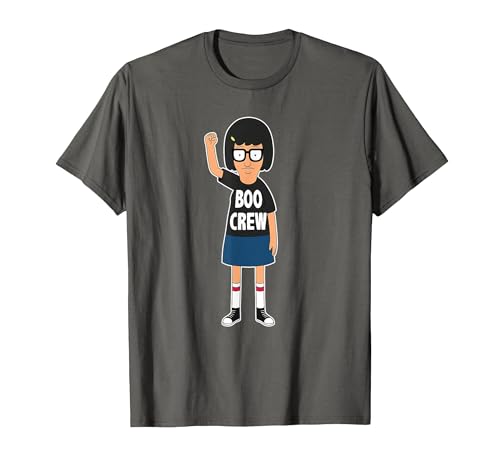Image of Bob's Burgers Tina Belcher Boo Crew T-Shirt, Men, Asphalt Grey, X-Large