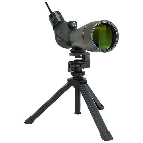 SVBONY SA412 20-60x80 HD Spotting Scopes, Carrying WiFi Camera and Desktop Tripod,FMC Angled Spotter Scope for Target Shooting - SVBONY