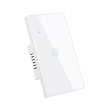 Homekit WiFi Smart Switch&comma;Glass Touch Panel Works with Apple Homekit&comma;Siri Voice Control&comma; No Neutral and Neutral Needed Dual Mode 10A US Standard&period;&lpar;3 Gang&rpar;