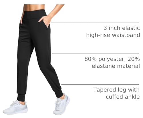 Image of SANTINY Women's Joggers Pants with Pockets Lightweight High Waisted Athletic Gym Workout Pants for Women Yoga Travel