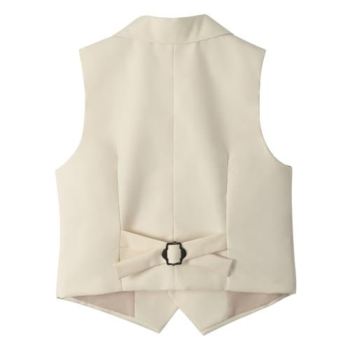 Image of LOLANTA Boys 4PCs Summer Suits, Short Suit Set for Wedding Ring Bearer Outfits Dress Clothes Vest Shirt Shorts Bow Tie