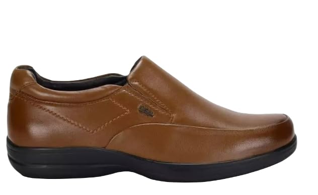 Image of Lee Cooper Men's LC5010E Leather Formal Slip on Shoes Black 5UK