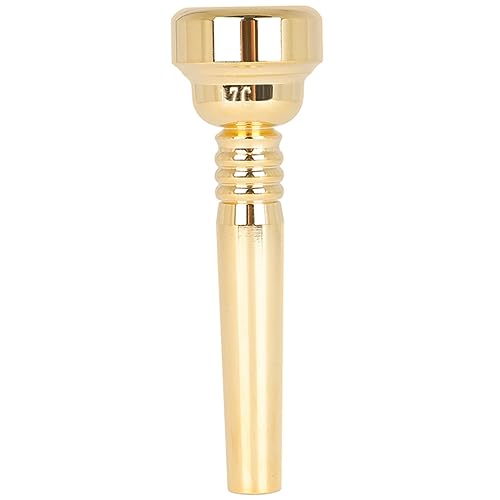 COSMEVIVI 17c Gold-plated Trumpet Mouthpiece Trumpet-shaped Replacement for Beginner Professionals Breath Easy Sturdy Metal Smooth Tone
