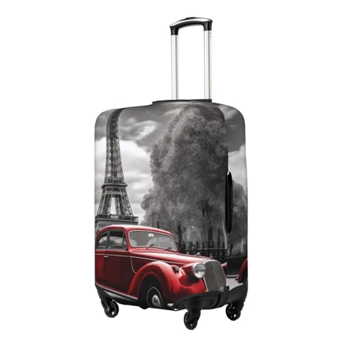 City Street Red Car Print Luggage Suitcase Covers Elastic Washable Luggage Protector Luggage Covers For Suitcase2
