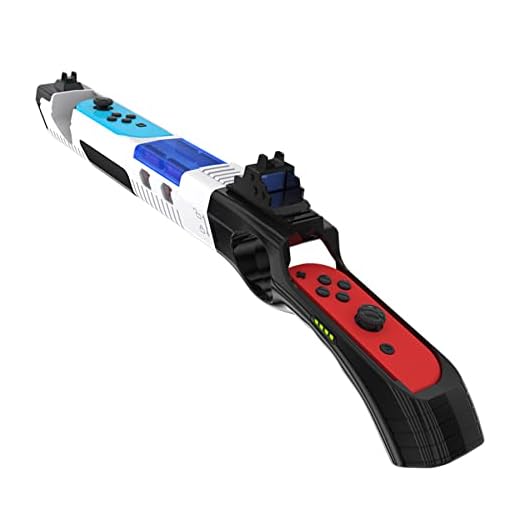 IQIAite Switch shooter gun controller for Nintendo Switch/Switch OLED hunting game is used for Splaton 2, Juarez, biochemical crisis, hunting simulator type games (black and white)