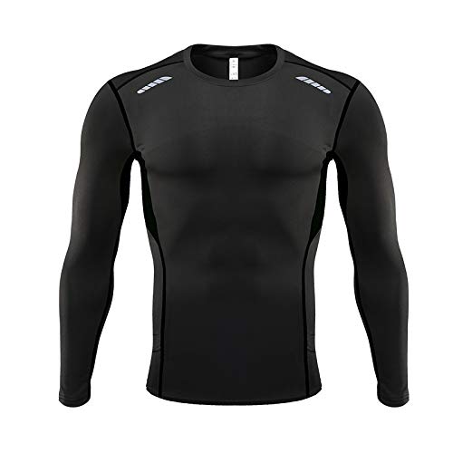 SHAMONI-SPORTS Comfort New Long Sleeve Sport Shirt Men Quick Dry Running T-shirts Gym Clothing Fitness Top Mens Compression Shirt Long Sleeve Tight Top (Color : Sport long men tee, Size : XXXL)