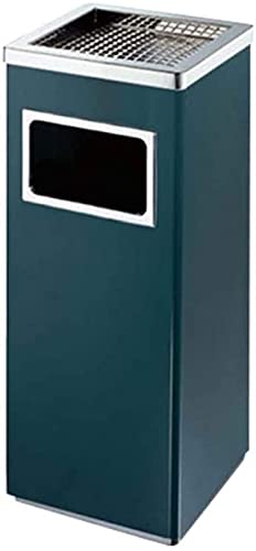 Contenedor De Basura Para Sala Cubo De Basura Cuadrado Al Aire Libre Cubo De Basura Grande Cubo De Basura De Acero Inoxidable Con Cenicero Vestíbulo Del Hotel Cubo de Basura Ligero y Resistente(B)