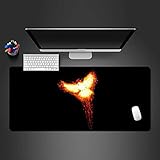 【Grand et parfait】 800x300 mm rend votre clavier et votre souris en dessus plus facile L'épaisseur est 2 mm Plus épais, plus stablement, beaucoup d'espace resté permet le meilleur mouvement sur la souris.