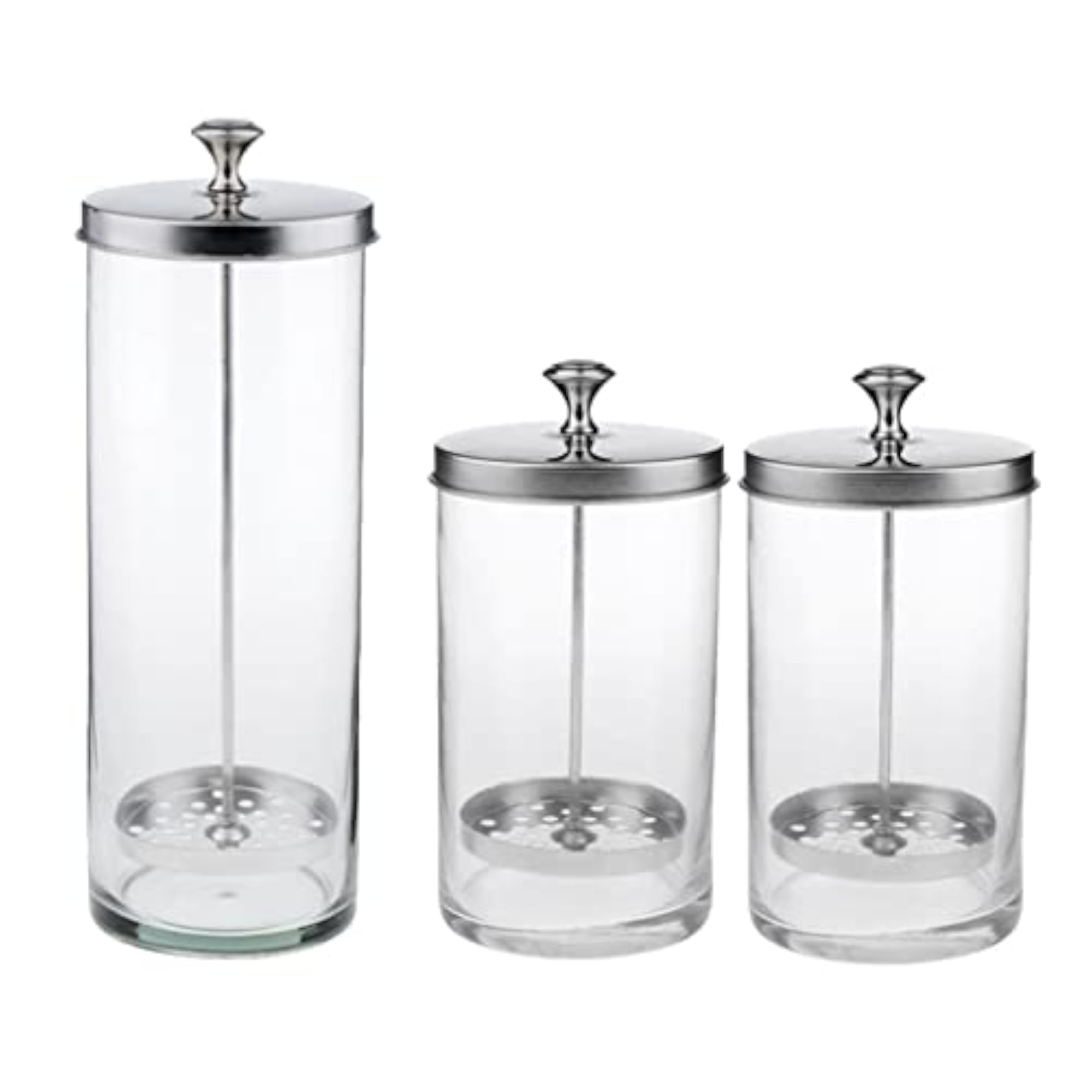 3x Disinfectant Jar Clear Container Sanitizing Glass Jar