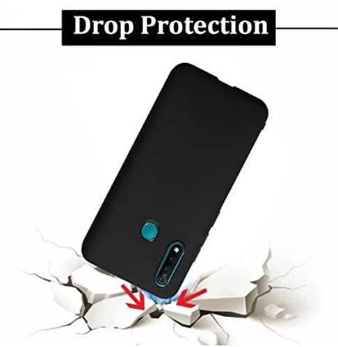 Image of Mobile Back Cover Case for Vivo Y19 /VIVO U20 (Silicone Case|CameraProtection|Black SC1510)