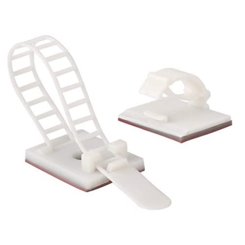 VP INDUSTRIES (Pcs 25) Adhesive Backed adjustable Cable Clamp Nylon