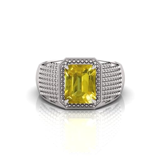 Saphir jaune bague argent réglable Pukhraj 11,00 ct cadeau idéal mixte