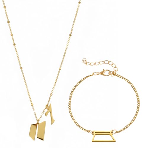Axepet Korean Pop Necklace Bracelet Set For Women 7 Arirang Album Inspired Merch Concert Tour Outfit Accessory