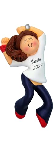 Hip Hop Dancer Personalized Christmas Ornament - Female - Brunette Hair - 4.5' Tall -...
