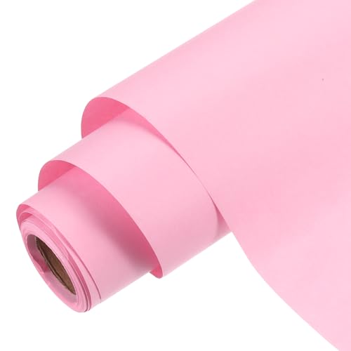 Rebower Kraft Wrapping Paper Roll, Poster Bulletin Board, [for Christmas Wrapping, Bouquet Flower Packing, Gift-Wrap] - 10 x 197 Inch / Deep Pink / 1 Roll