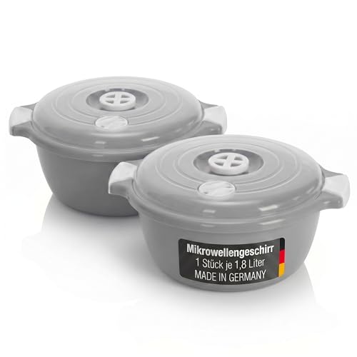 Lantelme 2 Stück Mikrowellenschüssel im Set mit 1,8 Liter mit...