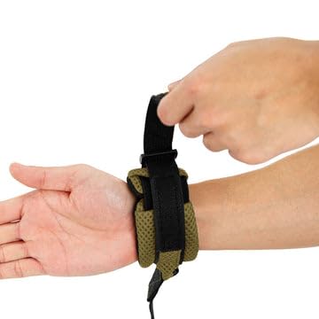 Image of Gooby Soft Mesh Wristband Surfer Leash, Brown, 6 FT | Hands-free wristband; Breathable padded mesh; 6 ft; Adjustable hook-and-loop fastener; Match your harness